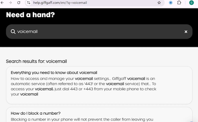 在官网搜索voicemail文章