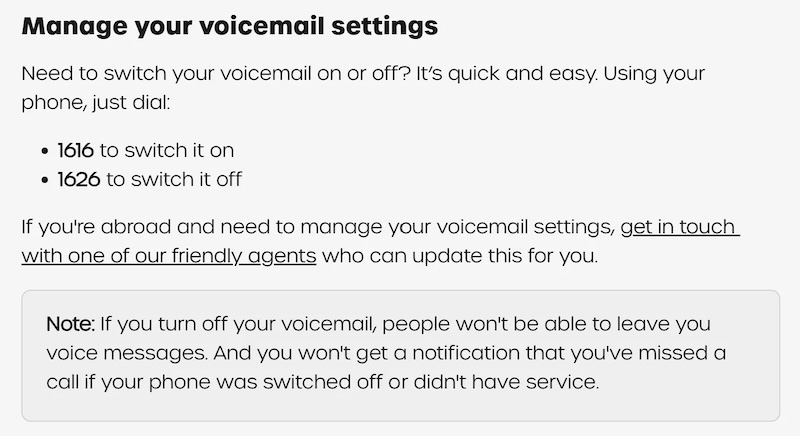 点击Manage your voicemail中的agents链接